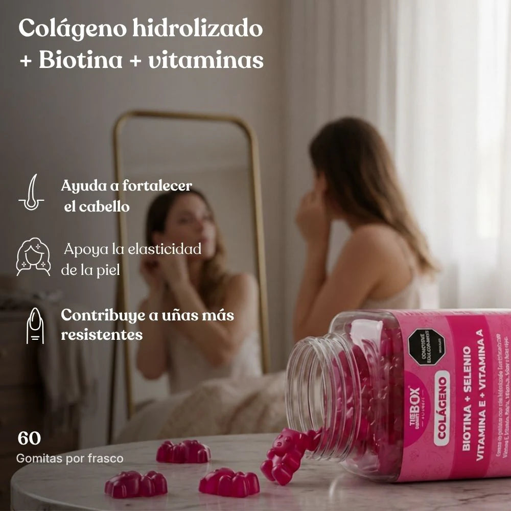Beneficios del Colágeno y Biotina en Gomitas para cabello, piel y uñas