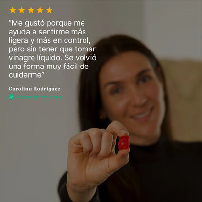 Reseña de cliente sobre Vinagre de Manzana en Gomitas